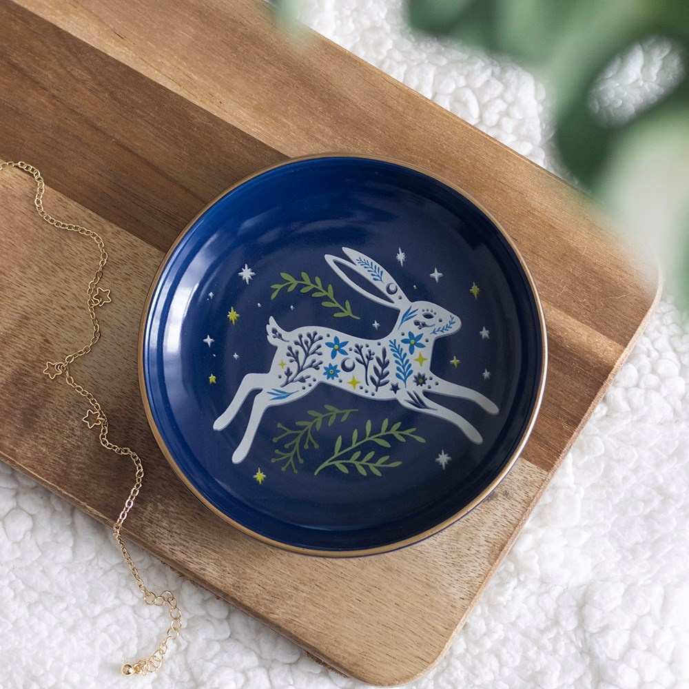 Something Different - Leaping Hare Trinket dish - Multicolours